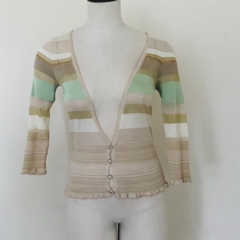 Anthropologie light spring gauzy cardigan size S